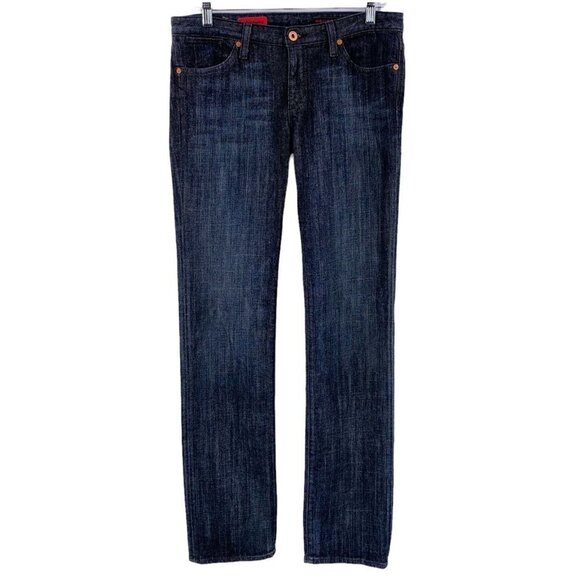 Ag Adriano Goldshmied The Casablanca Dark Wash Straight Leg Denim Jeans Size 29 - Picture 2 of 8